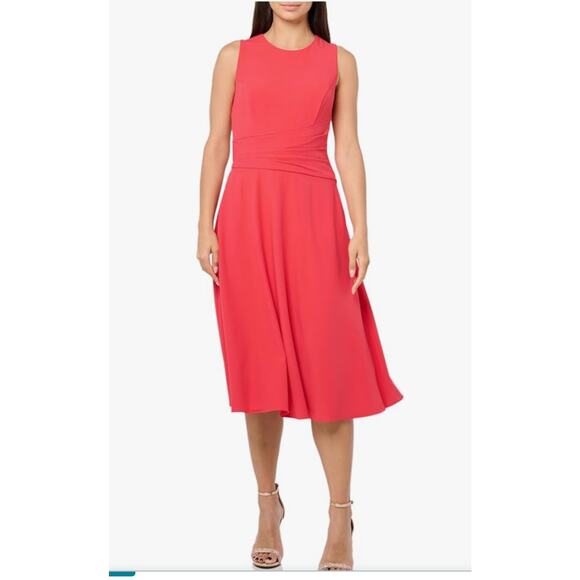 Eliza J Modest Sleeveless Spring Sheath Dress Poppy Red 16 - Picture 1 of 7